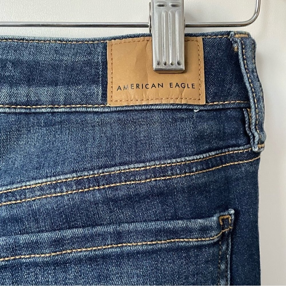 SOLD NWT American Eagle Ne(x)t Level Patched High V-Rise jegging,  Sz 4 Short - Picture 15 of 15